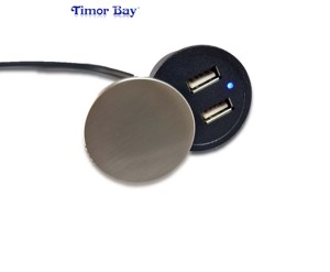 כיסוי מתכת dustproof USB-A ומטען USB-<span class=keywords><strong>C</strong></span> שולחן ספה שולחן ריהוט שקע המשוקע - Product Image 2