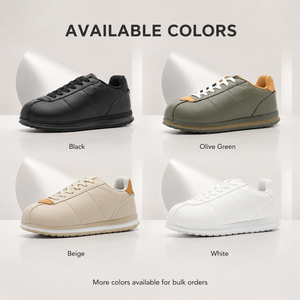 Sneakers Retrò in Vera Pelle per <span class=keywords><strong>Uomo</strong></span> con Logo Personalizzato, <span class=keywords><strong>Scarpe</strong></span> Casual Leggere da Passeggio, Etichetta Privata, Vendita all'Ingrosso - Product Image 2