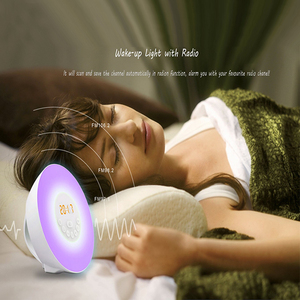 Reloj Despertador con Luz de Amanecer, Luz LED Ambiental, Radio FM y Ayuda para Dormir, Venta al Por Mayor de Fábrica, OEM/ODM Disponible - Product Image 2