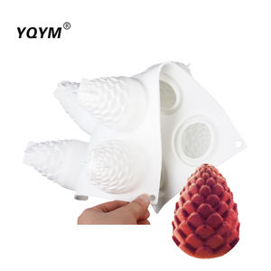 Cetakan Kue Pinus Bentuk Kerucut 8 Lubang Silikon Titik Barat Kecil Prancis Cetakan Kue Silikon - Product Image 2