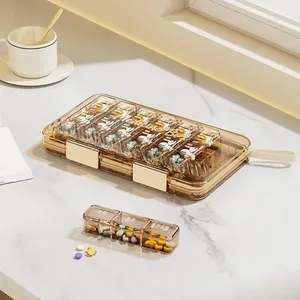 Caja Rectangular Transparente para Pastillas de PC, 7 Días, 21 Compartimentos, Transportable, con Tapa Segura, para Vitaminas Diarias - Product Image 5