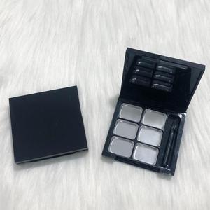 Six Color Eyeshadow Palette <b>Empty</b> <b>Box</b> Pressed Powder Cosmetic Packaging DIY Swatch Tray With Cover - Product Image 1