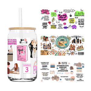 Assistant administratif Affirmations quotidiennes UV DTF autocollant pour 16OZ Libbey tasse en verre peut envelopper transfert autocollant personnalisé bricolage Logo - Product Image 1