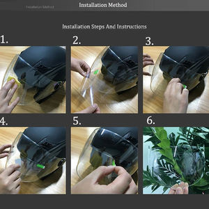 Film de protection transparent personnalisable pour visière de casque de moto, anti-buée, imperméable, haute adhérence, protection souple en PET, soin personnel Serte - Product Image 4