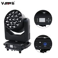 VSHOW R1940L Têtes mobiles à effet wash 19 pièces, LED RGBW 40 W, faisceau wash, tête mobile «grand œil », éclairage de scène DMX