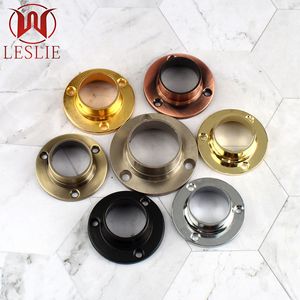 Soporte para barra de armario Leslie, aleación de zinc, cromado, montaje en pared, no desmontable, para tubos de 16, 19, 25 y 32 mm - Product Image 2