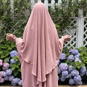 Bán Buôn Truyền Thống Hồi Giáo Quần Áo Khăn Quàng Khăn Voan Khimar Hijab Thời Trang khiêm tốn Duy Nhất Lớp Khimar Borkha Khimar