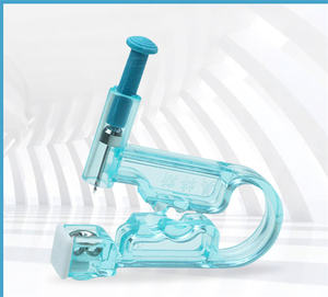 Pistola de piercing auricular, atacado, novo, azul, sem dor, sem sangramentos, higiênico, de segurança em u, descartável - Product Image 5