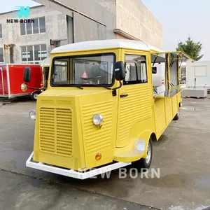 Nieuw Geboren Snack Mobiele Food Truck Wijnmakerij Restaurant Bakkerij Hotdog Gelato Food Trailers Catering Glasvezel Retro Food Trailer