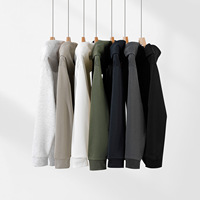 Sweat-shirt à capuche personnalisé OEM ODM pour homme, doublure en molleton French Terry, col montant, manches longues, automne-hiver, streetwear chaud pour homme