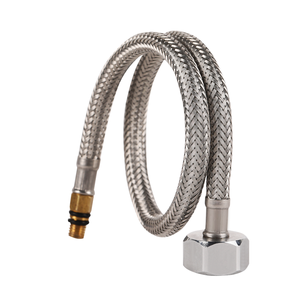 Robinet de toilette moderne en acier inoxydable 304 avec <span class=keywords><strong>raccord</strong></span> souple en EPDM pour chauffe-eau, pour salle de bain, eau chaude et froide rouge et bleue - Product Image 4