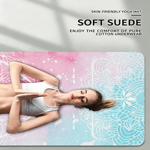 <span class=keywords><strong>Tapis</strong></span> de <span class=keywords><strong>yoga</strong></span> pliable pour femmes, 1,5 mm, en daim et caoutchouc naturel, 183x80 cm, extra large, antidérapant, imprimé mandala, pour le voyage - Product Image 2