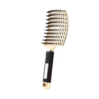 Brosse à cheveux de massage professionnelle en poils de sanglier brosse à cheveux démêlante avec logo personnalisé pour femmes vente en gros