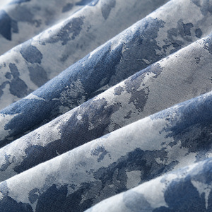 Nouvelle robe de nuit ample en pur coton teint en fil, à lacets, respirante, à motif floral, pour <span class=keywords><strong>homme</strong></span>, printemps-été-automne, mi-longue, 100 % coton - Product Image 3