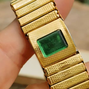 Pulseira de Terapia Magnética de Ferro Banhada a Ouro Estilo Saudita Atacado Masculina e Feminina Fabricante Direto Corrente Quadrada Moderna - Product Image 2