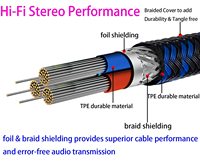 3,5mm Stereo-Audio kabel 24 Karat vergoldetes Aux-Kopfhörer kabel mit männlicher Buchse 2 Jahre Garantie Audio-Video-Buchse Verlängerung kabel 2 Jahre