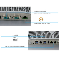 PC industriel à écran tactile 23,8 pouces J6412 sans ventilateur HMI, ordinateur tactile RS232/485 IP66, système de contrôle industriel embarqué