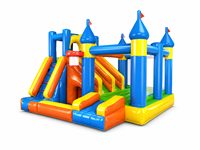 Château gonflable commercial JIALE en PVC avec toboggan, idéal pour la location événementielle, avec souffleur inclus, installation facile, taille personnalisable