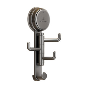 Moshang Suction Cup <b>Hooks</b> 180 Degree Rotation <b>Wall</b> Mounted <b>Key</b> Hat Storage No Drill Strong Load Bearing Entryway Organizer - Product Image 5