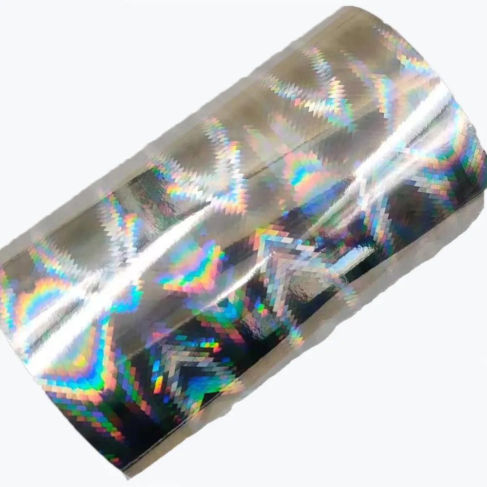 Yüksek kaliteli holografik ısı transferi vinil hologram Transfer filmi lamine kart