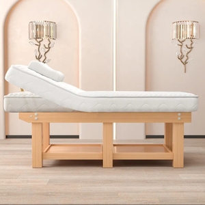 Table de beauté multifonctionnelle en bois massif avec trou pour le visage, idéale pour les soins du visage, la physiothérapie et le massage en salon de beauté - Product Image 2