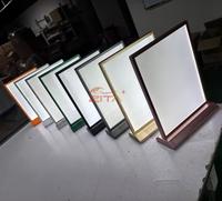 Cadre d'affichage LED rechargeable double face format A4 pour menu lumineux LED