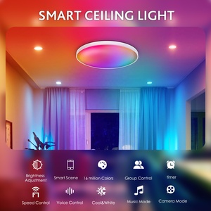 Iluminación Inteligente Moderna para el Hogar, Surplife <span class=keywords><strong>Magic</strong></span> <span class=keywords><strong>Home</strong></span> <span class=keywords><strong>Pro</strong></span>, WiFi, APP, 30W 48W, CCT RGB, Luces LED de Techo con Control Remoto y Control por Voz de <span class=keywords><strong>Google</strong></span> - Product Image 4