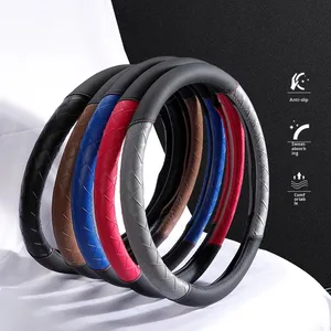 Housse de <span class=keywords><strong>volant</strong></span> de voiture à motif tissé, housse de <span class=keywords><strong>volant</strong></span> universelle de type OD universel quatre saisons - Product Image 2