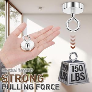 <strong>Neodymium</strong> Pot <strong>Magnet</strong> N52 150 LBS Strong Eyebolt Industrial Fishing Hoisting Lifting <strong>Security</strong> <strong>Tags</strong> <strong>Removal</strong> Tool Welding - Product Image 6