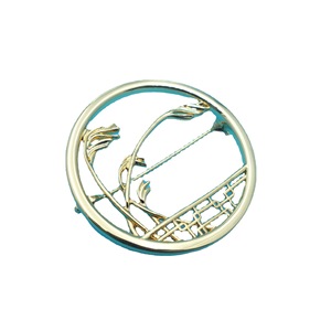 Broche Personalizado de Aniversario, Redondo, Chapado en Oro, Acero Inoxidable, Unisex, para Celebración - Product Image 5