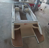 Bateau en fibre de verre à coque en V profond de 24 pieds avec siège de conduite rotatif et banquette en U – Bateau rapide C-Inshore pour la pêche et le divertissement