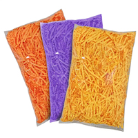 Papier déchiqueté en raphia ondulé coloré, biodégradable et écologique, avec revêtement en amidon, pour remplissage de boîtes cadeaux et cadres photo