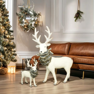 हस्तनिर्मित घर सजावट BSCI क्रिसमस उपयोग कृत्रिम हिरन आभूषण - Product Image 1