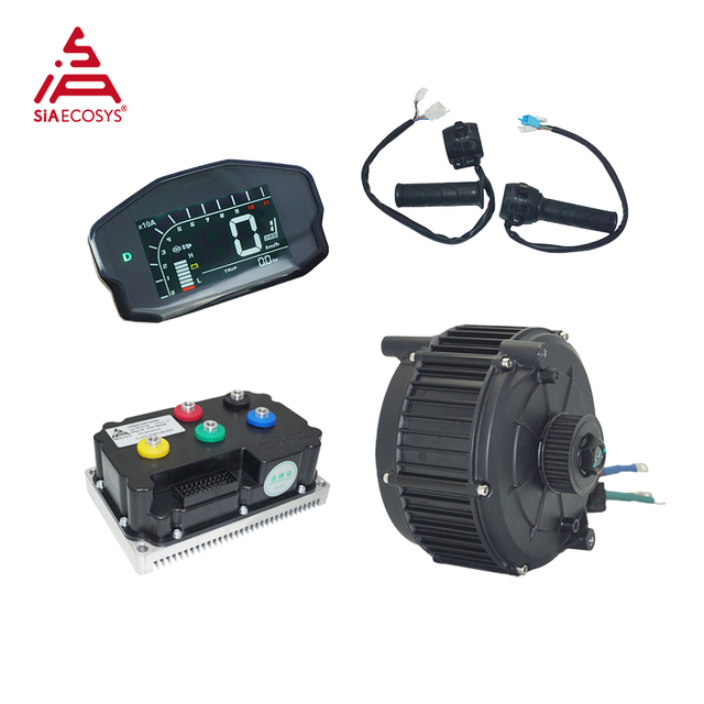 QSMOTOR QS165 V2 5000W 72V 35H Encoder PMSM Mid Drive Motor Kits with ND72490B 270A 490A Encoder Controller
