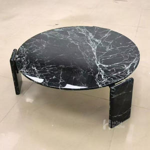 Table basse ronde en marbre <span class=keywords><strong>Verbe</strong></span> de 80 cm, design minimaliste italien, moderne et luxueuse pour hôtel, villa, maison - Product Image 4