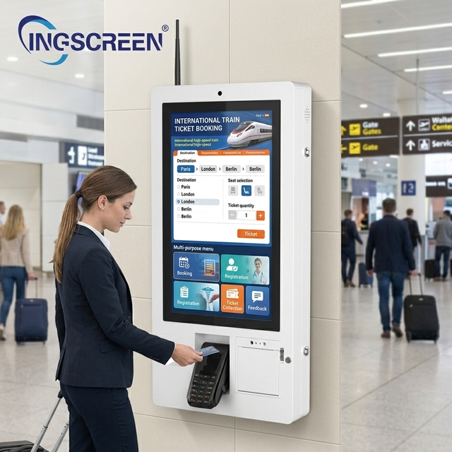 INGSCREEN Intelligent Self Service Kiosk 10 Point Touch Android/Windows 10 OS High-Speed QR Scanner SDK Enabled