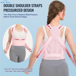 Bde Hot Bán Màu Hồng Tư Thế Chỉnh Vành Đai Trở Lại Hỗ Trợ Cho Nam Giới Và Phụ Nữ Vẹo Vẹo Hunchback Cứu Trợ Cho Đau Bảo Vệ - Product Image 4