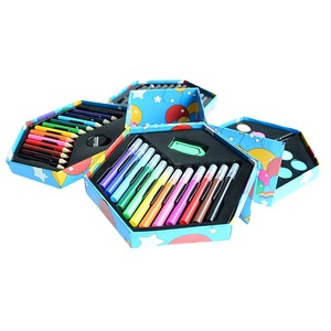 Fournitures scolaires, boîte à outils d'art en PVC, coffret cadeau, fournitures d'art pour étudiants, kit de dessin, ensembles d'art avec crayons de <span class=keywords><strong>couleur</strong></span> - Product Image 1