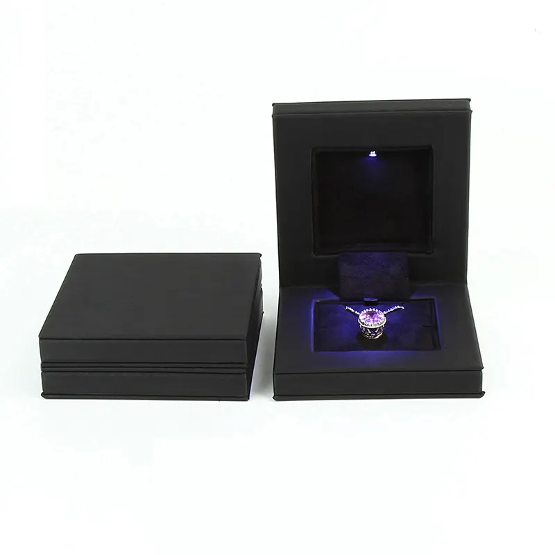 Новинка 2020, оптовая продажа, роскошный Индивидуальный Светодиодный Свадебный креативный свадебный дизайн, коробка для обручального кольца
