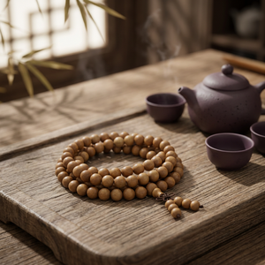 Sandalwood <b>Essential</b> <b>Oil</b> <b>Diffuser</b> Bracelet Adjustable Aromatic Handmade Ideal for Meditation Yoga - Product Image 1