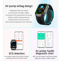 Reloj Inteligente S17 con Bomba de Aire, Monitor de Presión Arterial, Temperatura Corporal, ECG, Monitor de Actividad Física y Deportiva