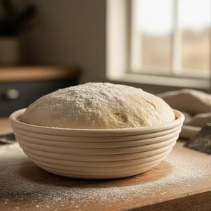 Cesta de fermentación de <span class=keywords><strong>pan</strong></span> redonda de ratán de 9 pulgadas hecha a mano, tazón natural <span class=keywords><strong>para</strong></span> fermentación de masa de <span class=keywords><strong>pan</strong></span> de <span class=keywords><strong>levadura</strong></span> <span class=keywords><strong>para</strong></span> panadería artesanal - Product Image 2