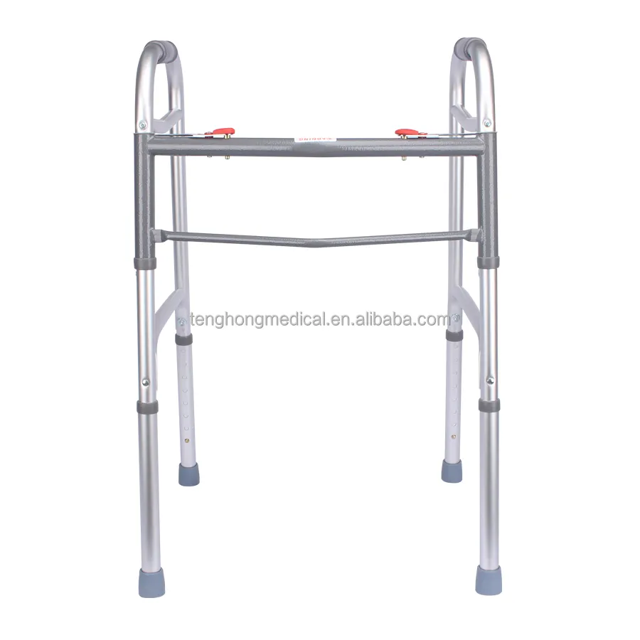 Suministros de terapia de rehabilitación para ancianos, andadores médicos de aluminio