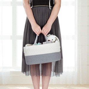 Sac fourre-tout élégant en toile de coton, organiseur de couches pour bébé, panier de <span class=keywords><strong>rangement</strong></span> portable pour la crèche, <span class=keywords><strong>rangement</strong></span> organisé pour couches - Product Image 6