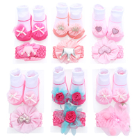 Coffret cadeau 2 en 1 Ensemble bandeau et chaussettes pour bébé