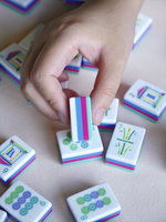 Tuiles de Mahjong de New York, Tuiles de Mahjong de Ningbo Leti, Tuiles de Mahjong américaines héritage, Tuiles de Mahjong Art Déco, Tuiles de Mahjong Southern Sparrow