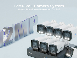 ระบบกล้องวงจรปิด Hiseeu 8 ช่อง 12MP Hybrid NVR พร้อมกล้องภายนอก 8 ตัว: มองเห็นในเวลากลางคืน, ตรวจจับด้วย AI, ทนทานต่อสภาพอากาศ IP67 รุ่น PK-8YHB812 - Product Image 4