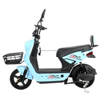 Vélo électrique Leshuai U8 avec 3 vitesses, cadre en acier de 14 pouces, batterie au plomb-acide 48V, frein à tambour, moteur de moyeu arrière pour les déplacements urbains