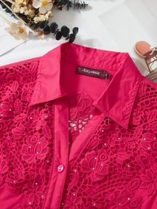 <span class=keywords><strong>Camicie</strong></span> e <span class=keywords><strong>Bluse</strong></span> Vintage all'Ingrosso, <span class=keywords><strong>Camicie</strong></span> a Maniche Corte, Abbigliamento Ricamato con Perline, <span class=keywords><strong>Bluse</strong></span> <span class=keywords><strong>Eleganti</strong></span> Casual da Donna con Chiusura Monopetto - Product Image 6