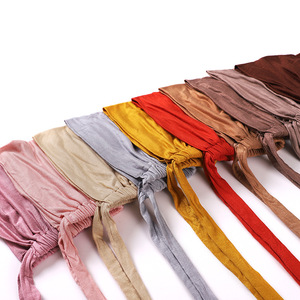 Nouveau <span class=keywords><strong>Bonnet</strong></span> <span class=keywords><strong>Hijab</strong></span> Intérieur Élastique Uni Ajustable Couleur Nude pour Femme - Product Image 5